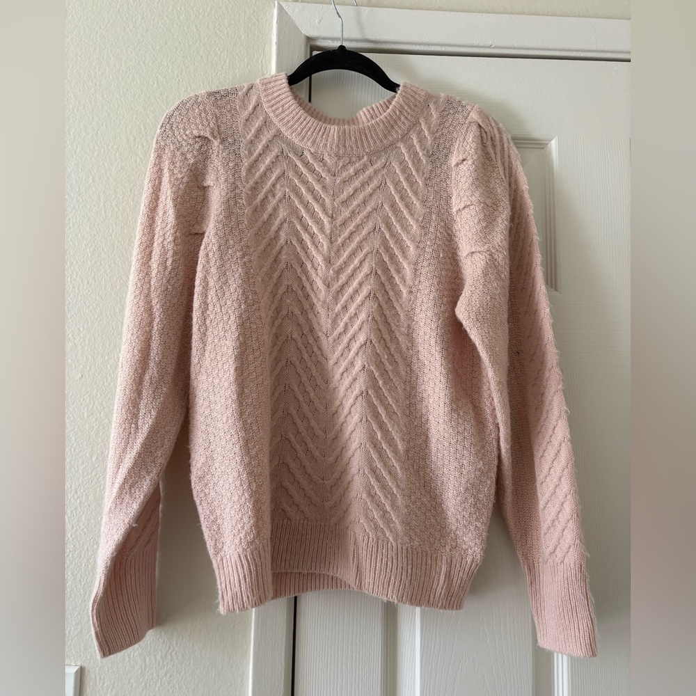 Leith Blush Pink Crew Neck Sweater